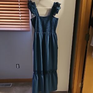 Elegant Blue Sleeveless Dress